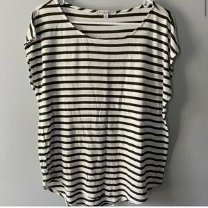 Green Envelope green and white striped‎ shirt